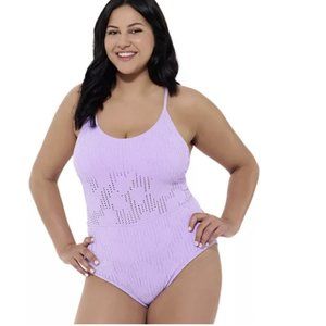 LIGHT PURPLE NINETY-NINE SCOOPNECK ONE PIECE SWIMSUIT SIZE 1X #582